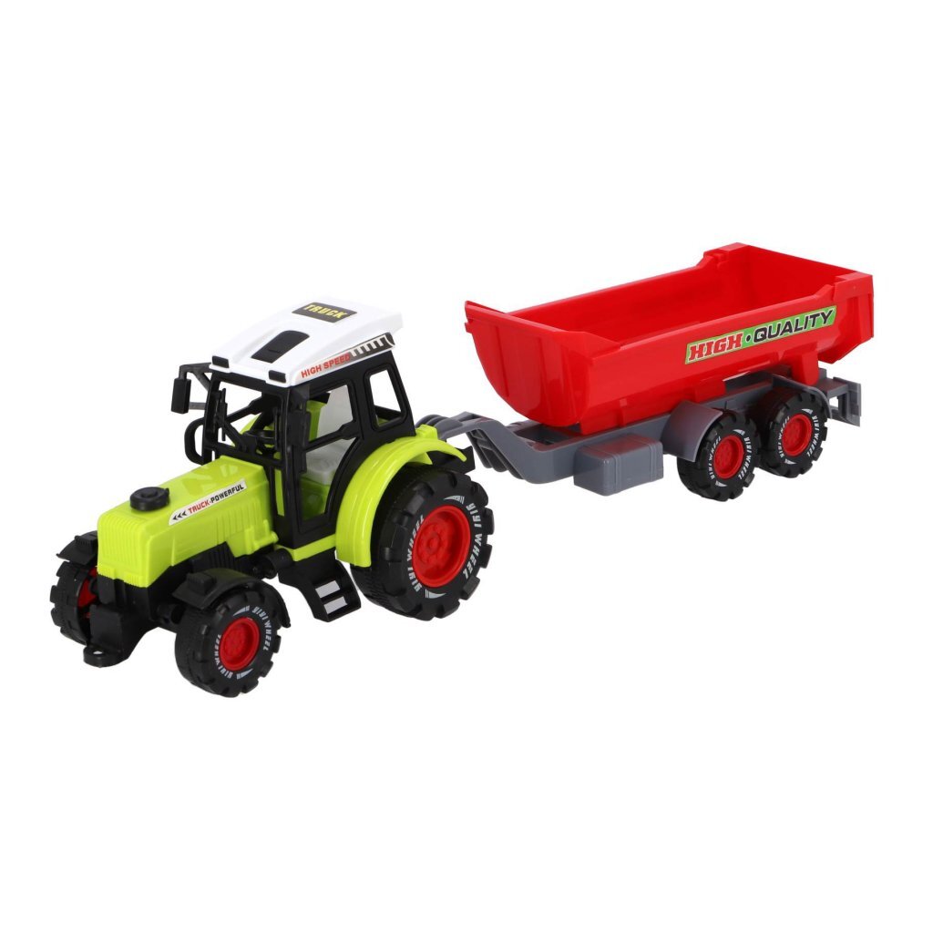 Andere Marken Traktor mit Anhänger 45 cm grün rot