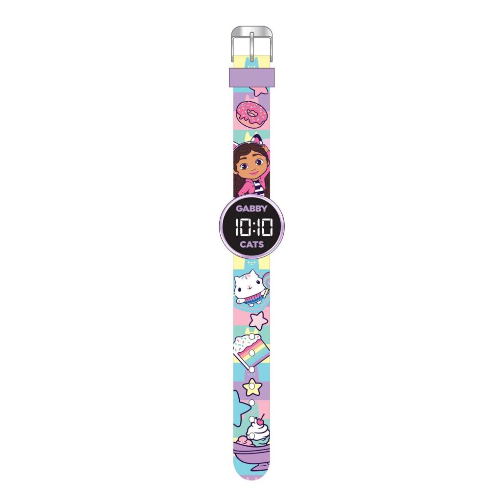 Accutime Gabbys Puppenhaus-Uhr, LED, rund, abnehmbarer Akku | 3 Stück