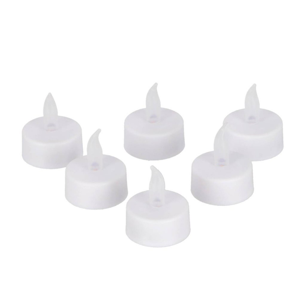 Daily Home LED-Teelichter 3,8 cm 6 Stück weiß