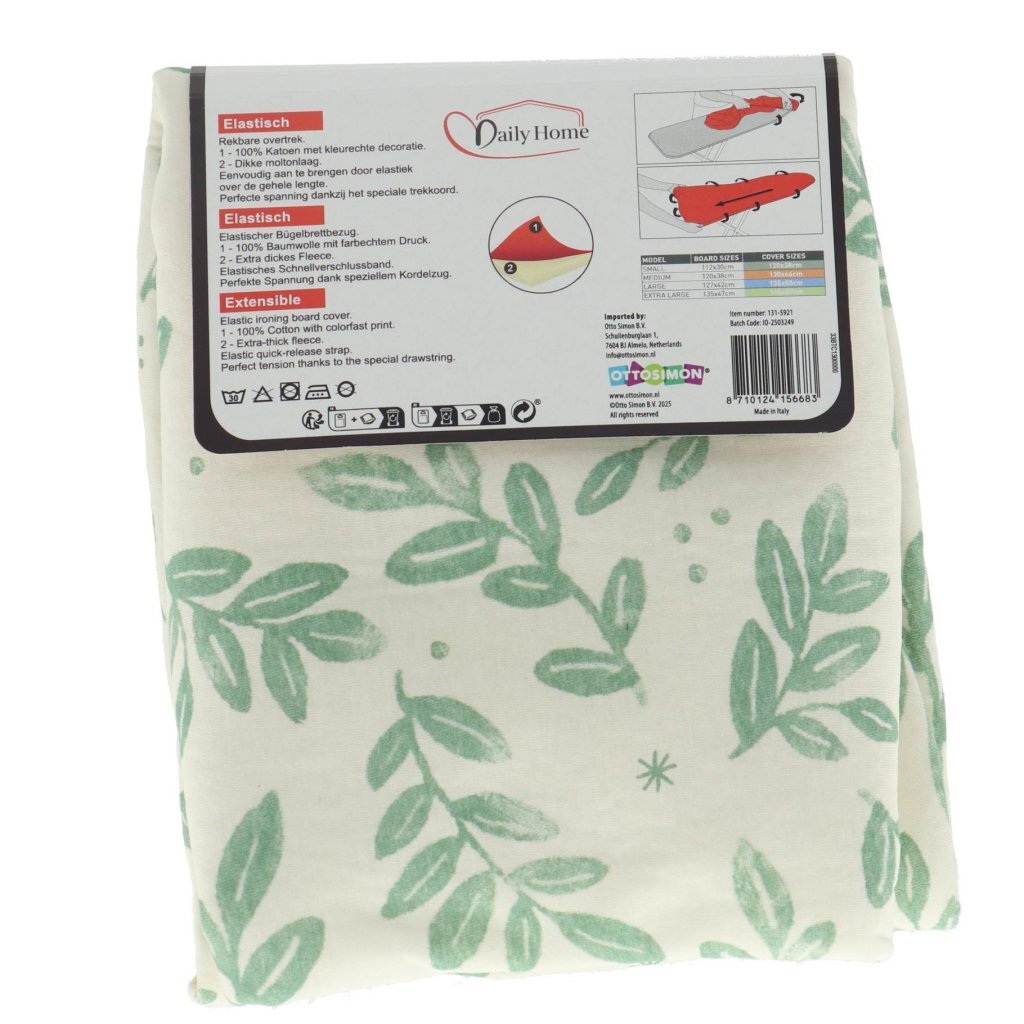 Daily Home Bügelbezug Stretch XL 135x47 cm grün weiß