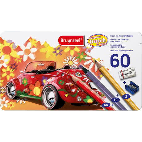 Bruynzeel Buntstifte 60 Stück + Radiergummispitzer