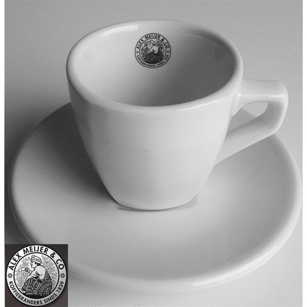 Intermezzo Espressotasse und Untertasse Alex Meijer Logo 3 Stück