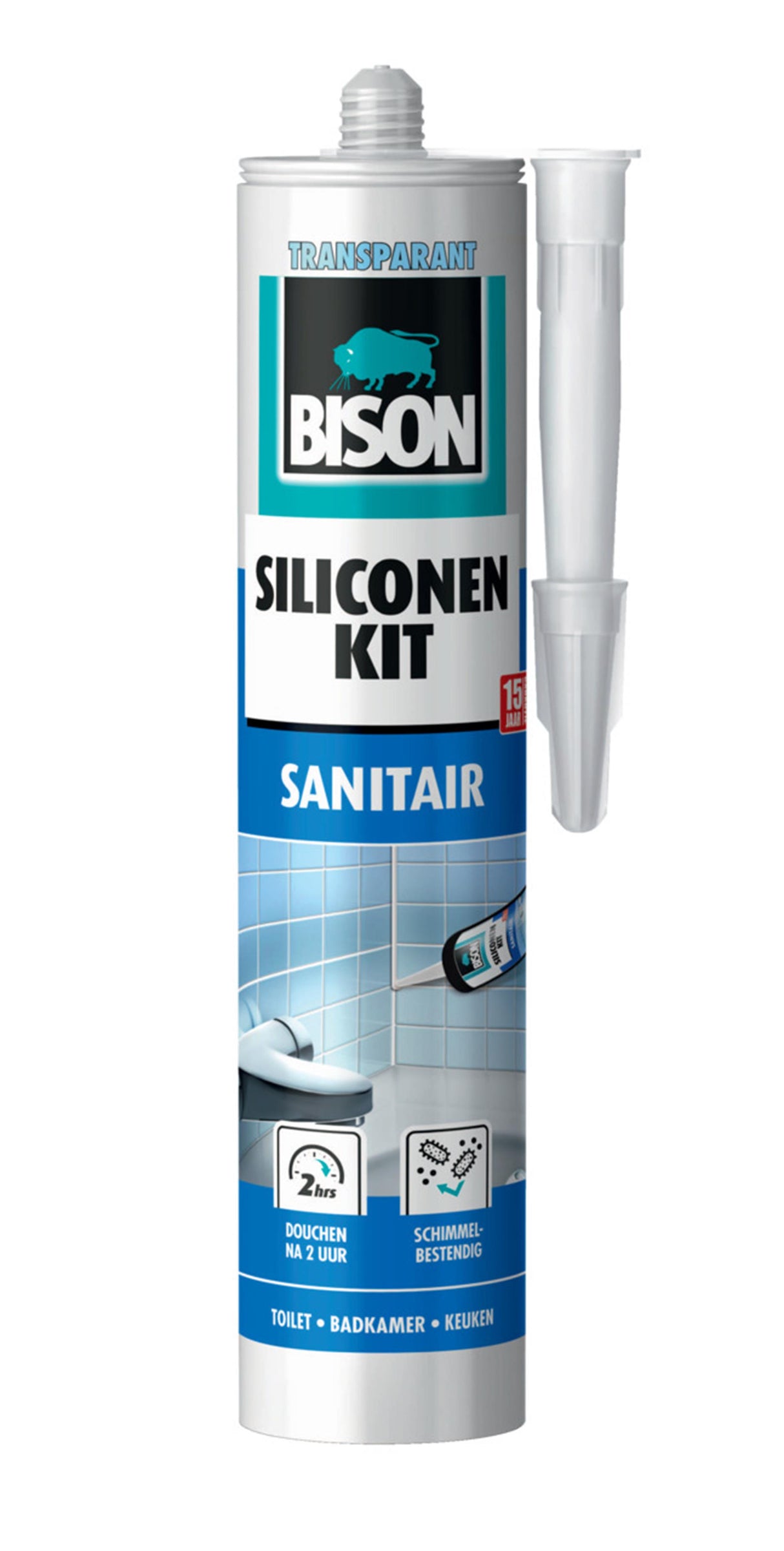 Bison Silikon-Dichtstoff Sanitär transparent CRT 300 ml*12 nl – 1491320 – 1491320