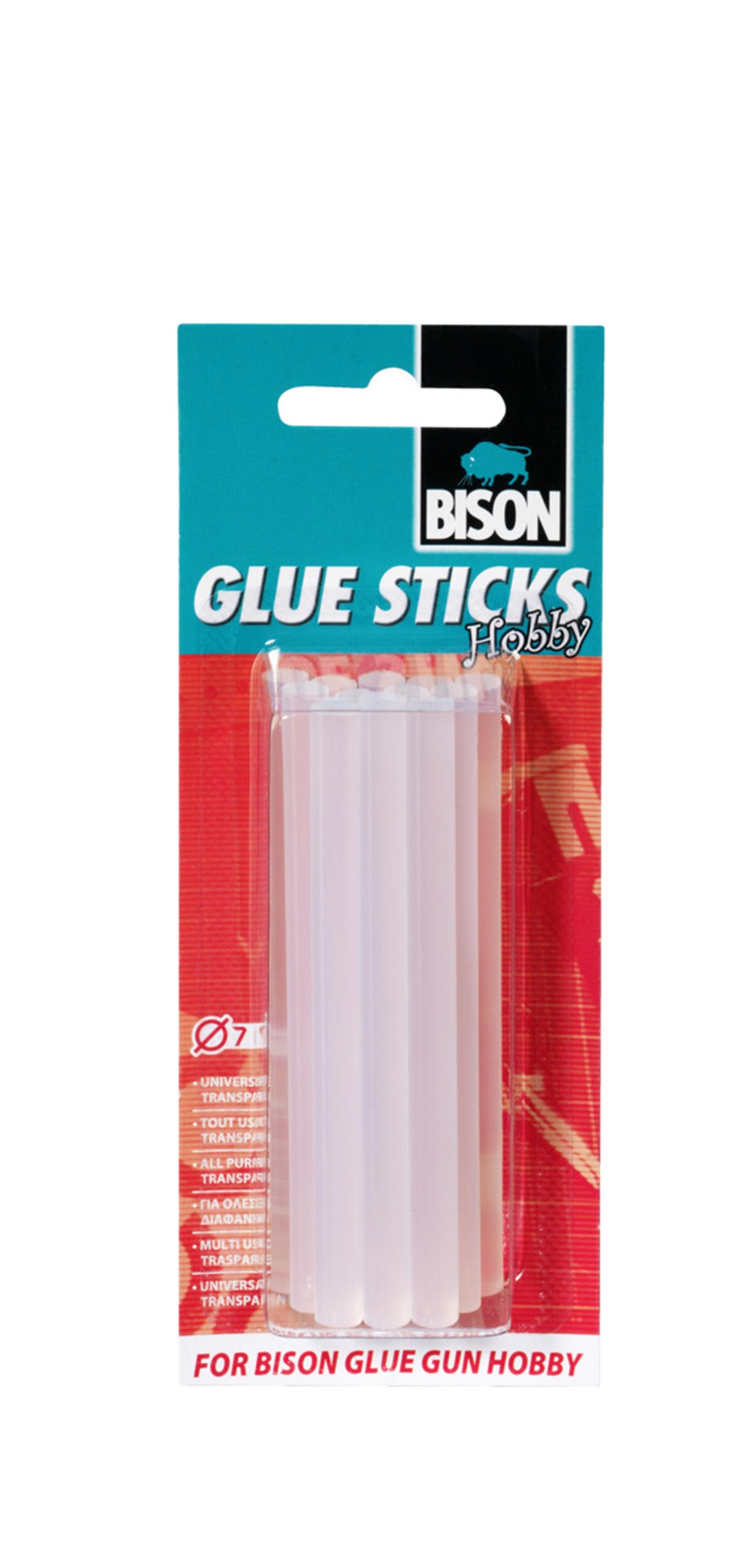 Bison Klebestifte Hobby Blister 12 x 7 mm | 6 Stück