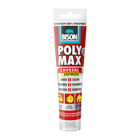 Bison Poly Max® Crystal Express Hängeröhrchen 115 g