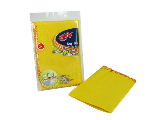Staubwedel gelb 40 x 40 cm Set – 2 Stück – multy
