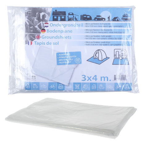 Basis-Folienbodenplane 3x4 m transparent