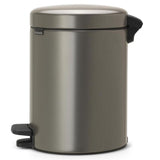 Brabantia newicon pedal bin 5l platina