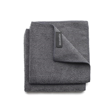 Brabantia Mikrofasertücher für den Spültisch, 30 x 30 cm, 2 Stück, grau