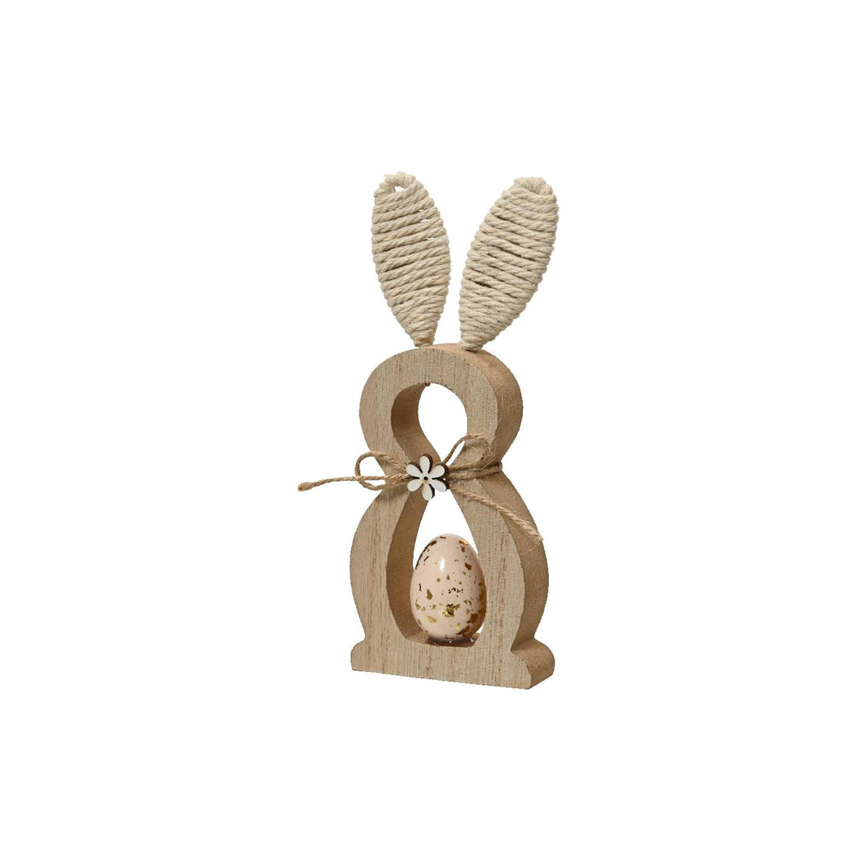 Decoris Dekoration Hase Holz 2x7x18cm