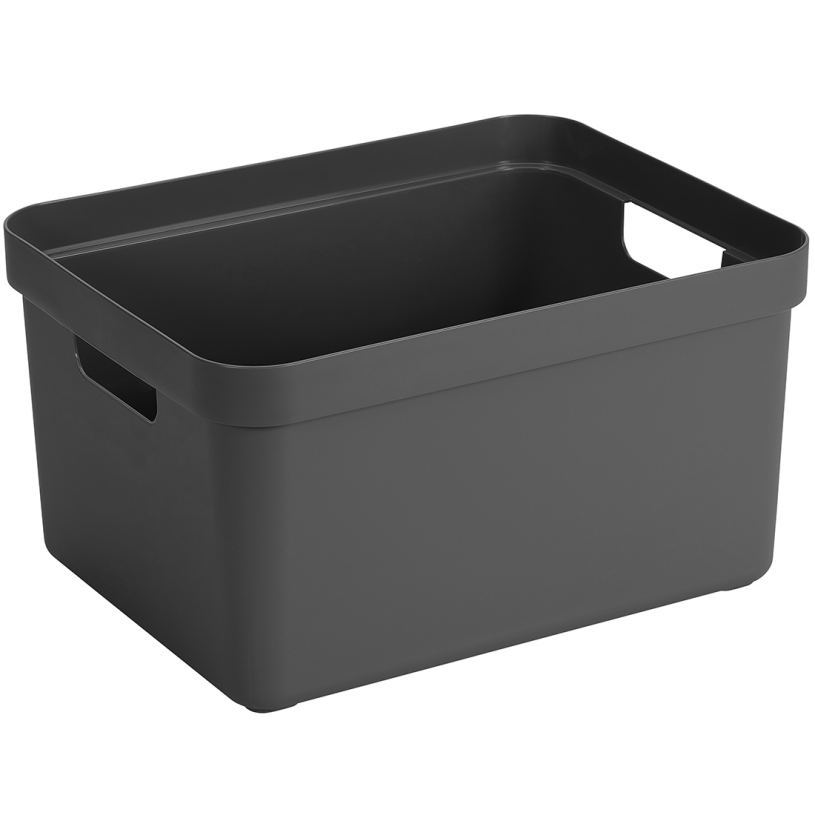 Sunware Sigma Home Aufbewahrungsbox 32l Anthrazit, Maße 44,4 x 34,2 x 24,2 cm