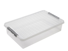 Sunware q-line Bettkasten 60 Liter transparent 80x50x18 cm ohne Rollen