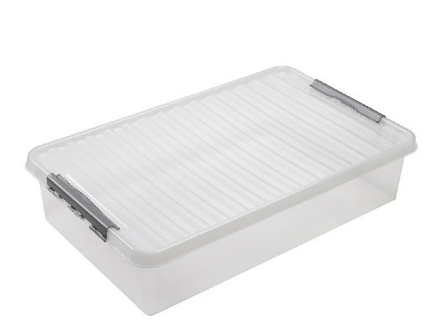Sunware q-line Bettkasten 60 Liter transparent 80x50x18 cm ohne Rollen