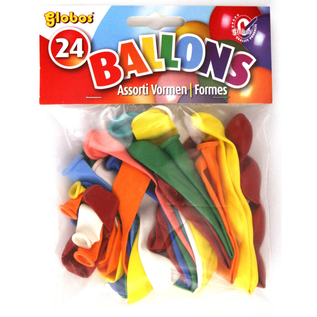 Gloobs Ballonen verschidde Formen 24 Stécker