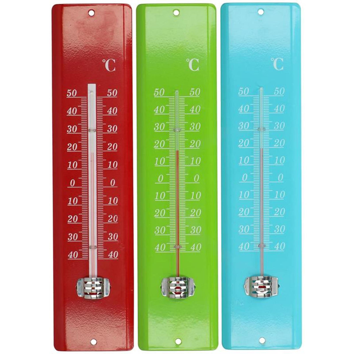 Kinzo-Thermometer Metall 29,5x7x2cm
