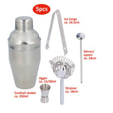 Alpina cocktailset - cocktailshaker - in geschenkdoos - 5-delig - rvs