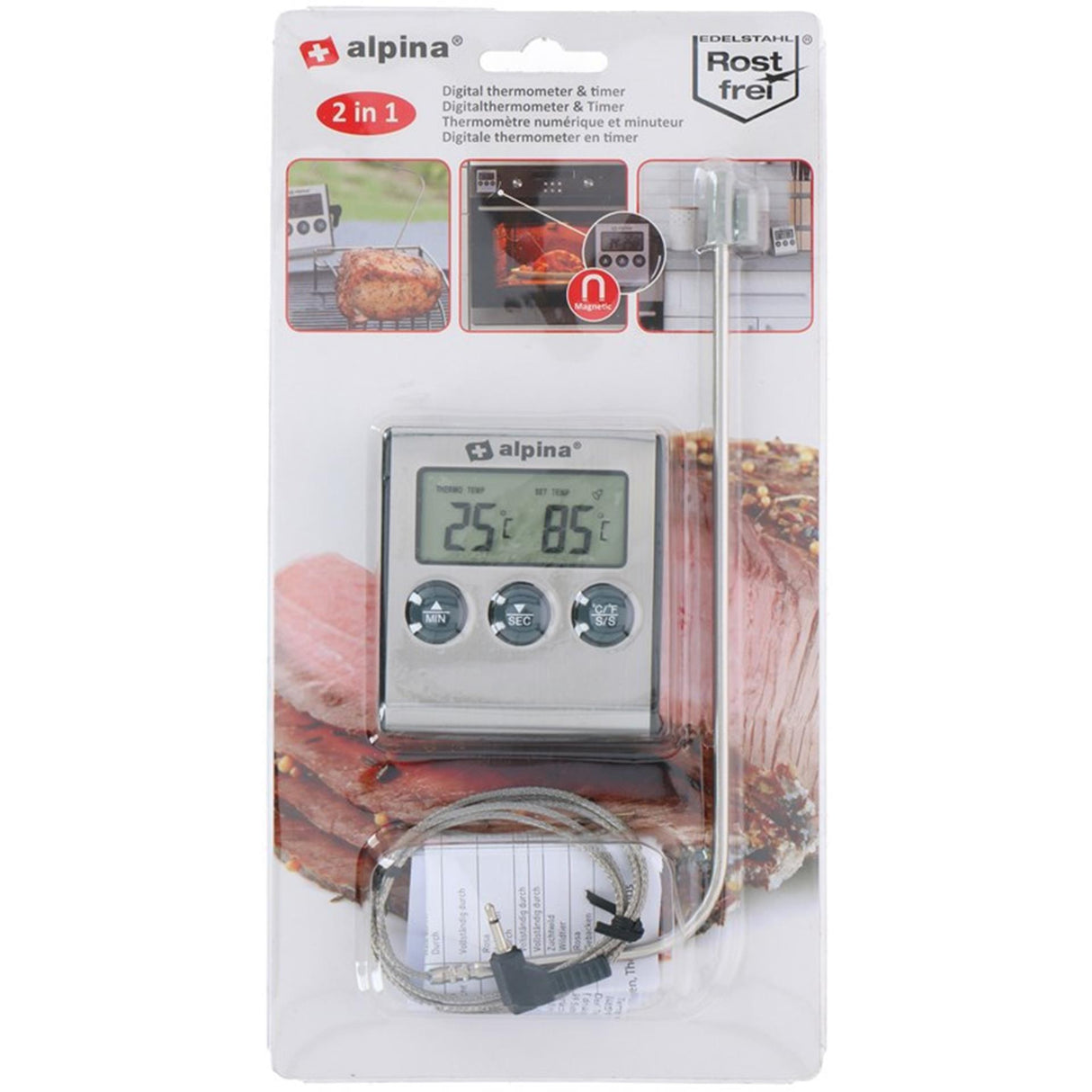 Alpina Digitalthermometer mit Timer