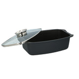 Alpina roasting pan with glass lid 5.5l 39.5x22.5x10.8 cm black