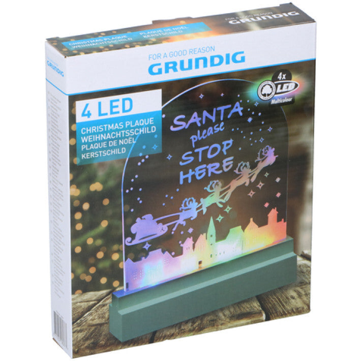 Grundig Weihnachtsschild LED mehrfarbig