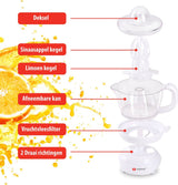 Alpina Zitruspers 0,7 Liter 2 Press Keelen 2 Rotär Richtungen 25 Watt Wäiss