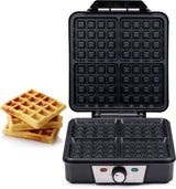 Alpina Waffeleisen Brüsseler Waffeln Antihaftbeschichtung 4 Waffeln 1200 W