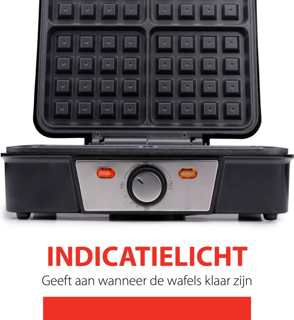 Alpina Waffeleisen Brüsseler Waffeln Antihaftbeschichtung 4 Waffeln 1200 W