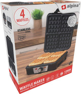 Alpina Waffleijzer Brussel vafler ikke -pinne belegg 4 vafler 1200w