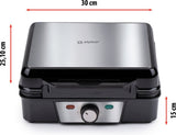 Alpina Waffeleisen Brüsseler Waffeln Antihaftbeschichtung 4 Waffeln 1200 W