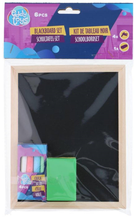 Eddy toys schoolbordje met krijt en spons