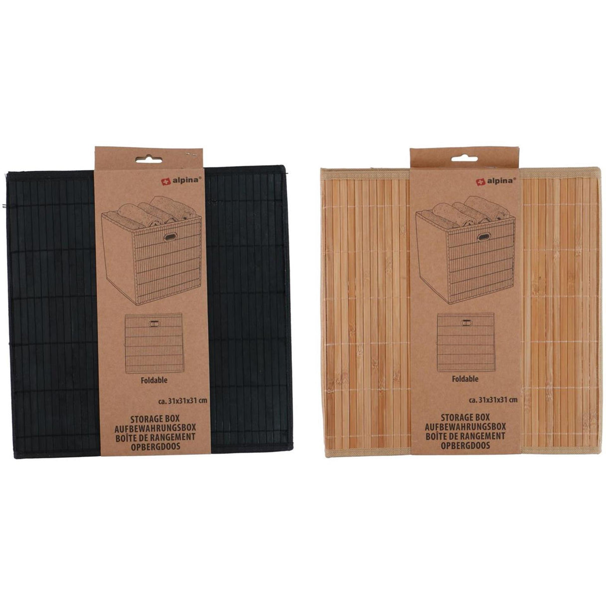 Alpina Vorratsdose Bambus 31x31x31cm