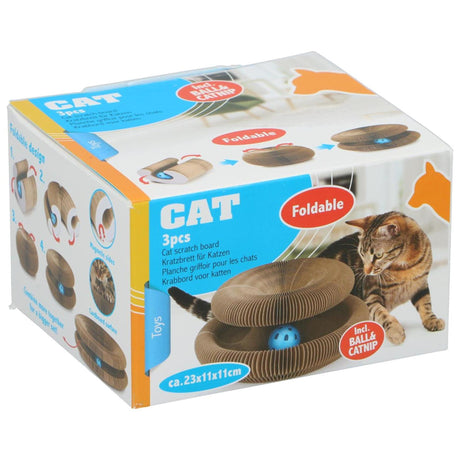 Kratzbrett für Katzen 3-teilig