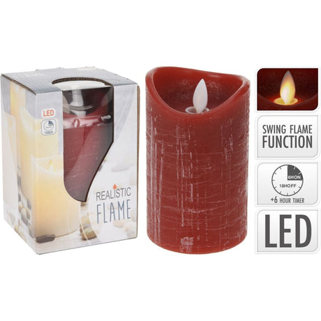 Einfache LED-Kerze mit Timer rot
