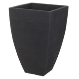 Progarden Progarden Flowerpot Ribbed Four -Sided 43 cm Anthracite -farget