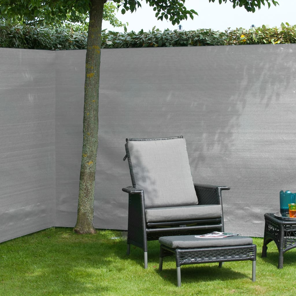 Naturgartenbildschirm 1.2x5 m pe grau