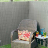 Naturgartenbildschirm doppelte 1x3 m PVC Grau