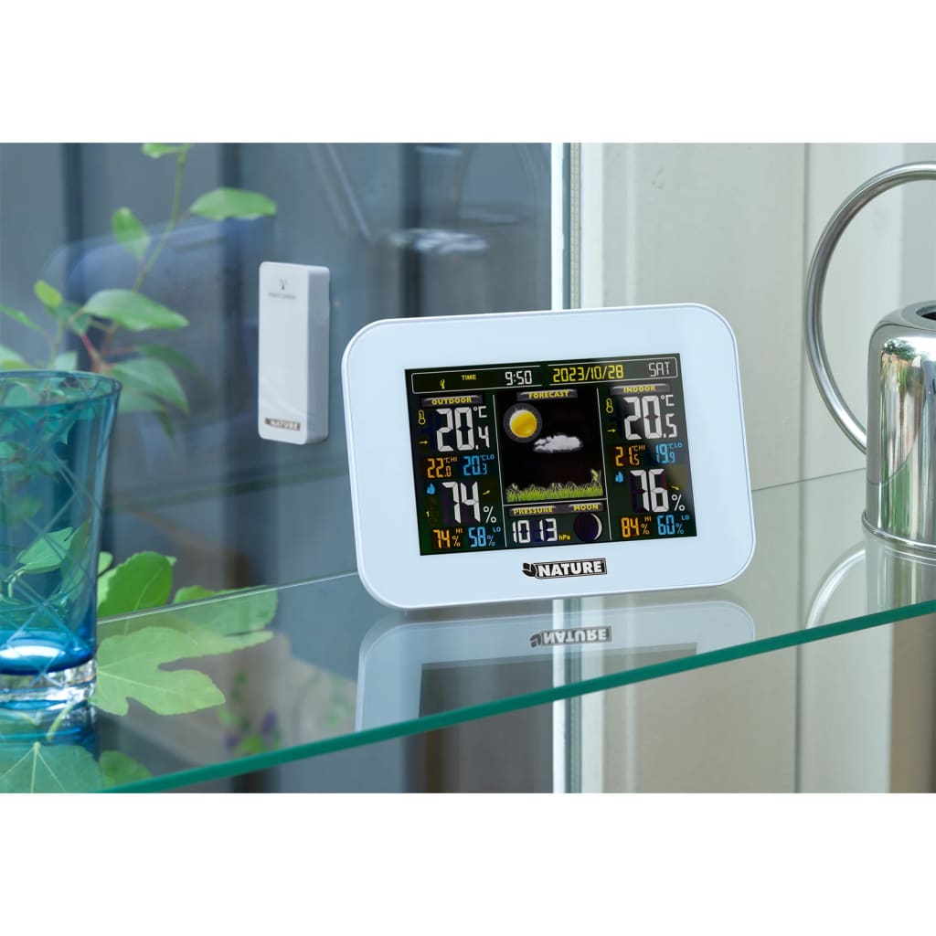 Nature Nature weather station Digital H12.5 x 17.5 x 2.5 cm White