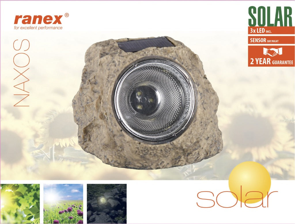 Ranex ra-5000154 Solar-Gartenlampe 3 LED