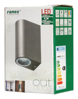 Ranex RA-5000331 LED outdoor wall lamp made of stainless steel with two light points