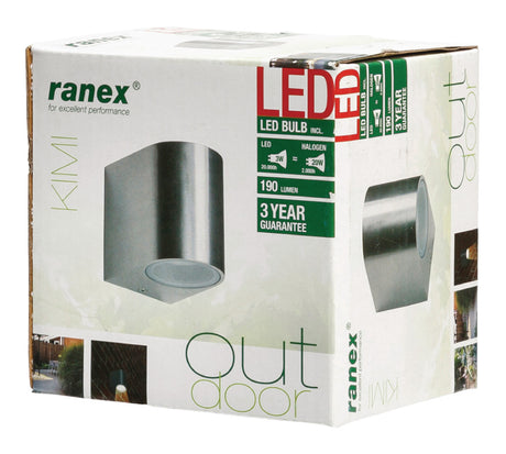 Ranex RA-5000466 SMD-LED-Wandleuchte für den Außenbereich Kimi