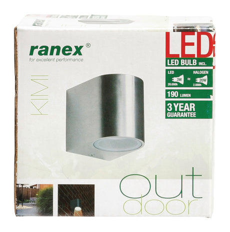 Ranex RA-5000466 SMD-LED-Wandleuchte für den Außenbereich Kimi