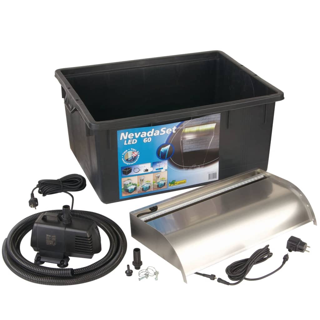 Ubbink Wasserfall mit LEDs Nevada 60 cm Edelstahl