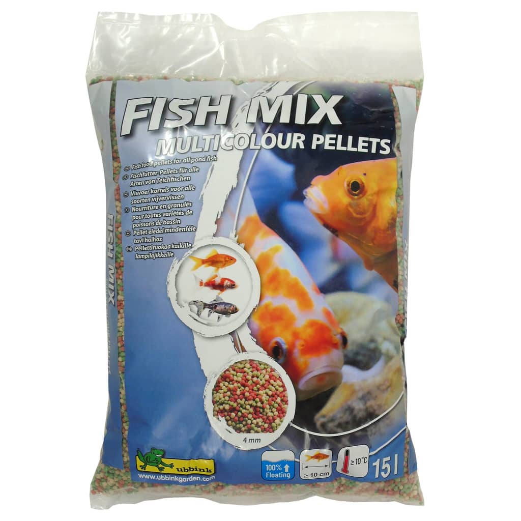 Ubbink ubbink fiskemat fisk mix multicolour pellets 4 mm 15 l