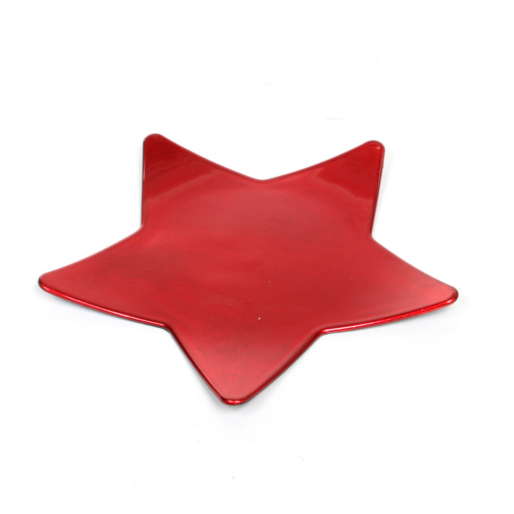 Dům ročních období Mila Decoration Bord Star 25 cm červená