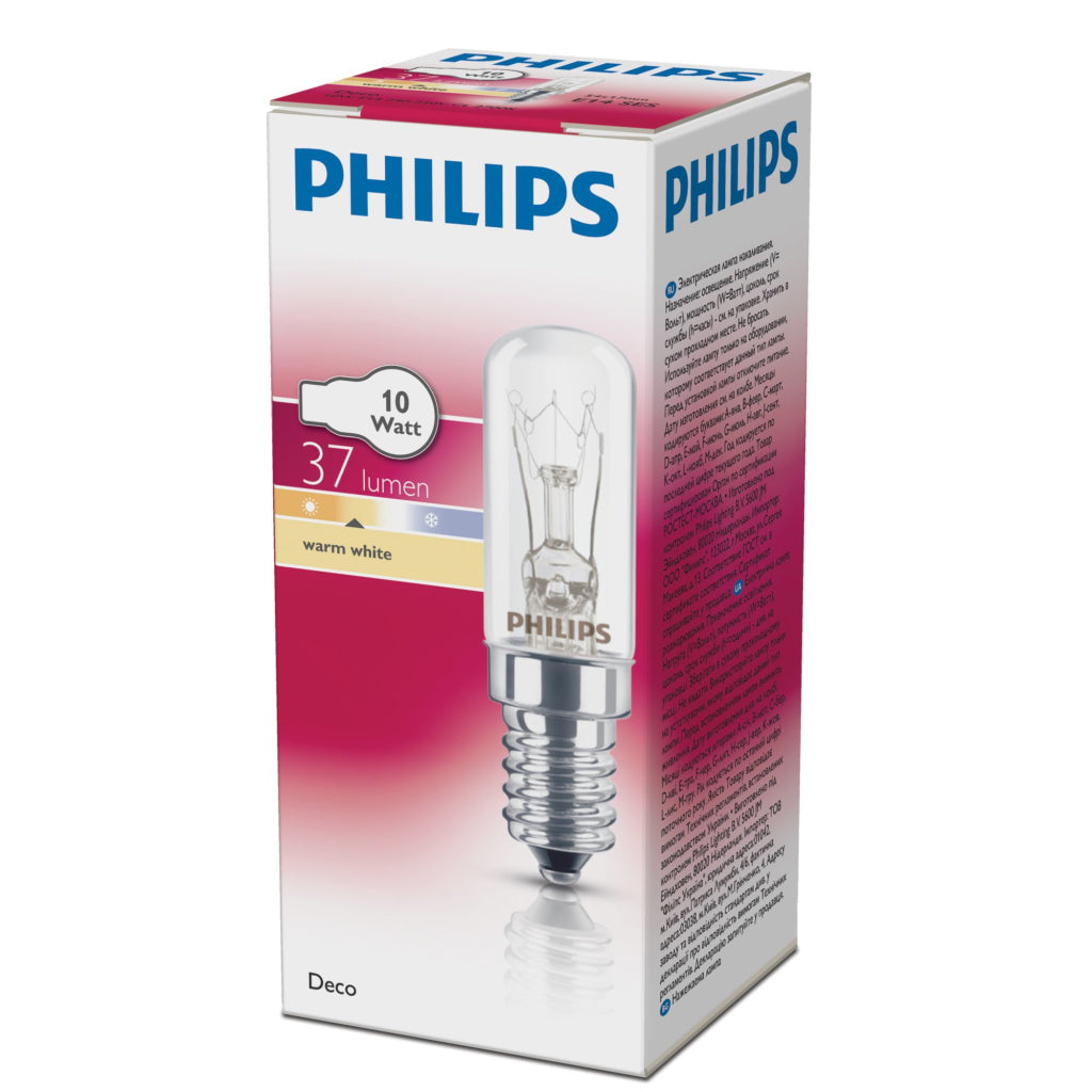 Philips Deco rl T 17 10W E14 K P Błoka ciepła biała