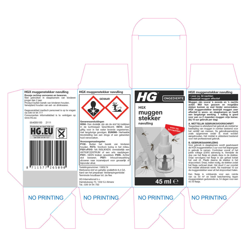 Hg x Mosquito Plug Nachfüllpackung 45 ml