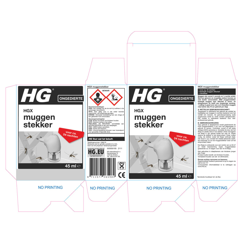 Hg Hg 15852N Myggplugg vit transparent