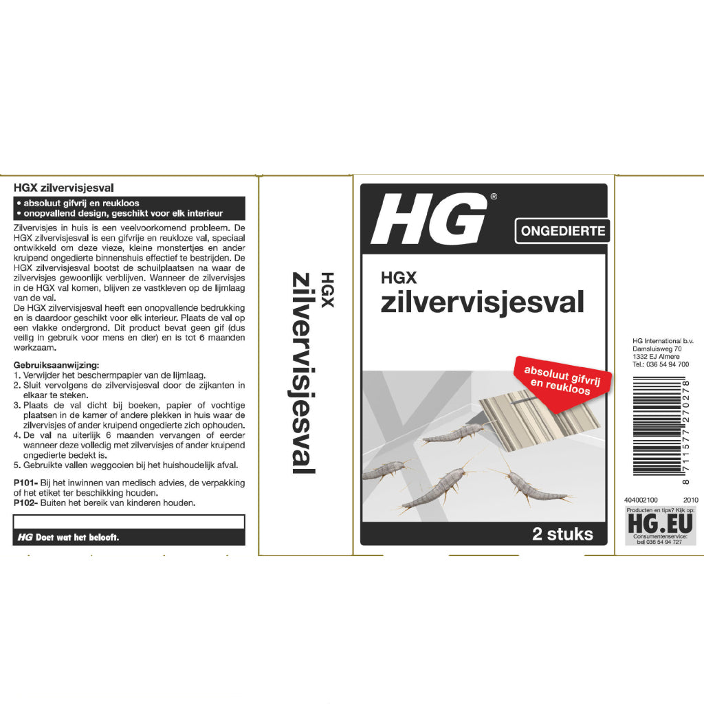 Hg hg zilvervisjesval 2 stuks