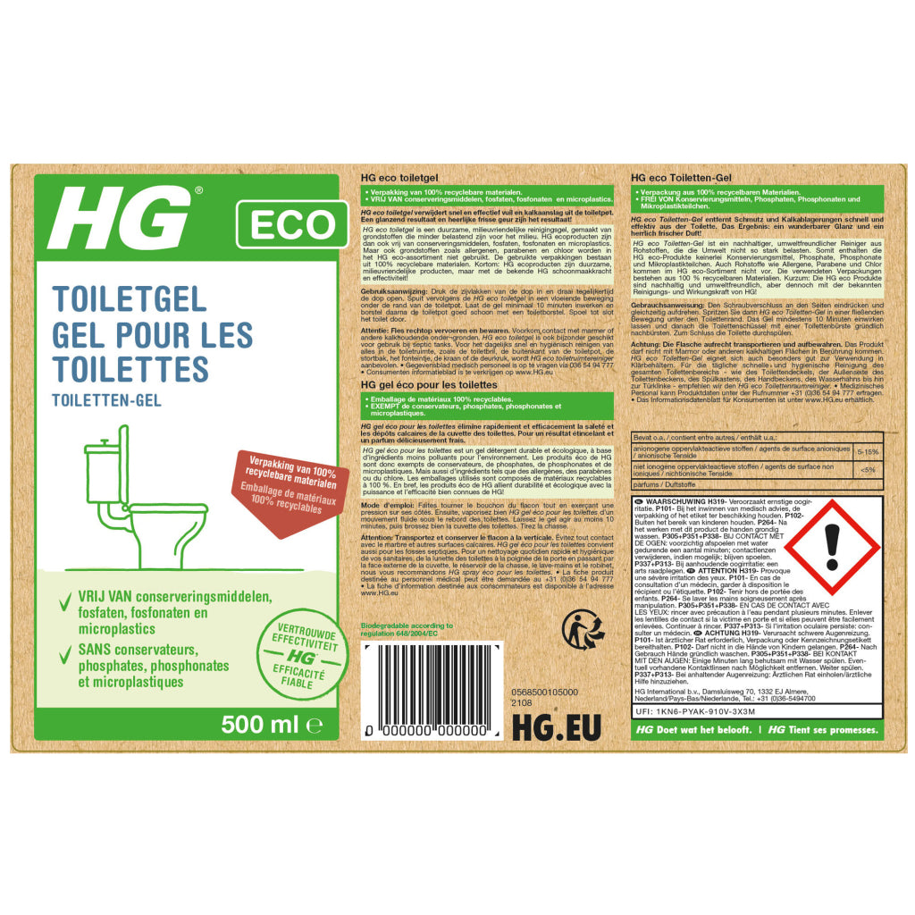 Hg Eco Toalettgel 500 ml