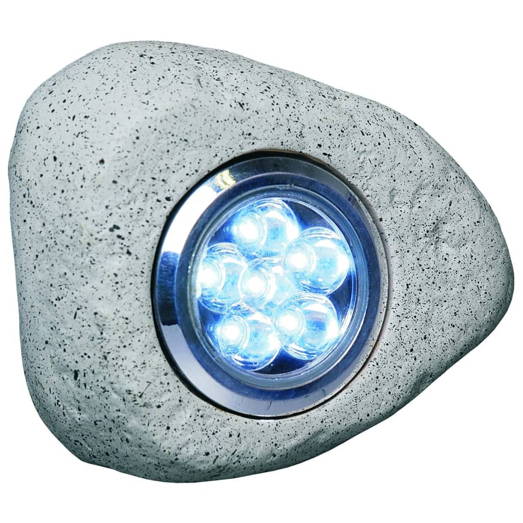 Lámparas de jardín LED de SmartWares en forma de piedra 2.7 W gris 3 st rs306