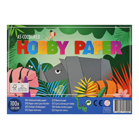 A5 farbiges Hobbypapier (100 x 120 g/m²)